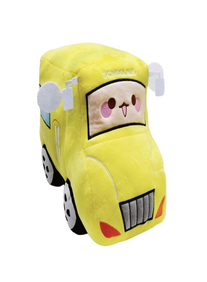 YONLIT Soft Plush School Bus Stuffed Car Toy Super Cute Yellow Truck plushie Excellent Gifts for Kids or Birthday Party 11 Inches - Image 1